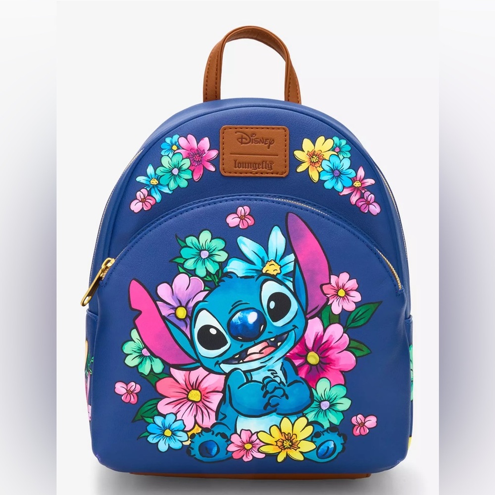 Loungefly Disney Stitch Flowers Mini Backpack NWT